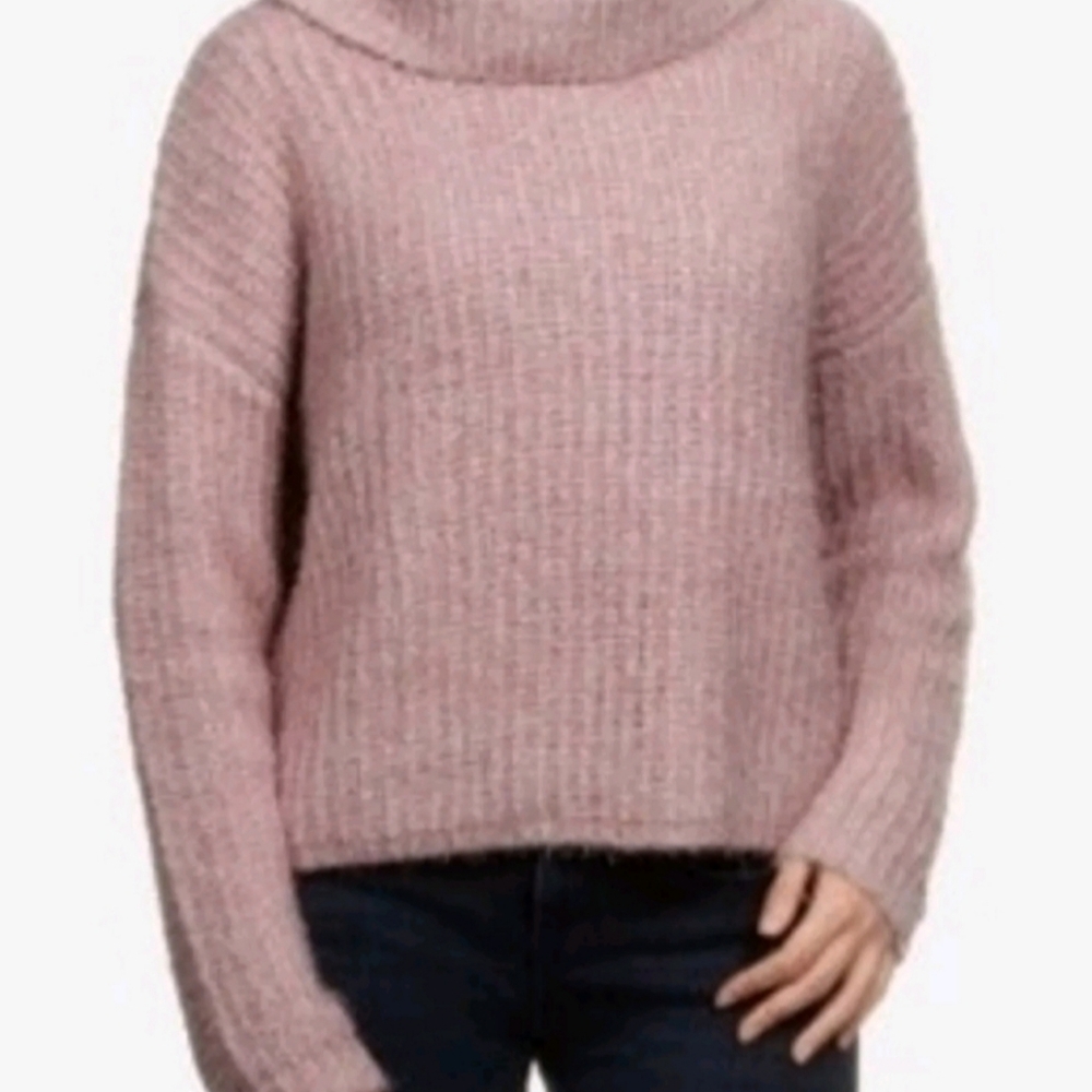 Hippie Rose  Sweater Mauve L  Cowlneck Chenille NEW  Cosy  On-trend